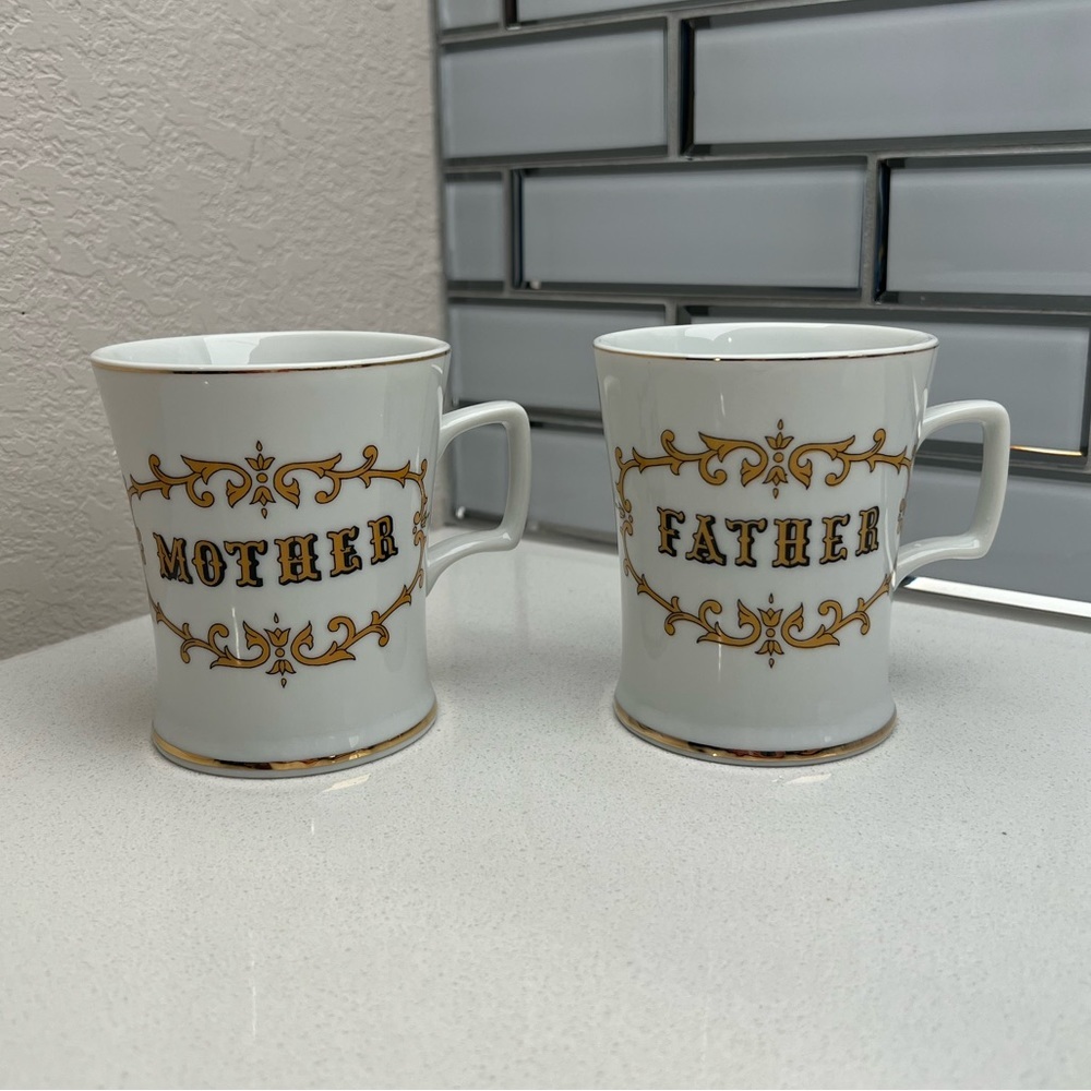 Vintage Mother Father Mugs Cups Porcelain - Picture 2 of 12
